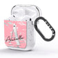 Personalised Pink Silver AirPods Glitter Case Side Image