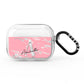 Personalised Pink Silver AirPods Pro Clear Case