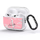 Personalised Pink Silver AirPods Pro Glitter Case Side Image