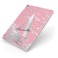Personalised Pink Silver Apple iPad Case on Silver iPad Side View