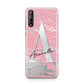 Personalised Pink Silver Huawei Enjoy 10s Phone Case