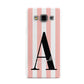 Personalised Pink Striped Initial Samsung Galaxy A3 Case