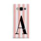 Personalised Pink Striped Initial Samsung Galaxy A5 Case