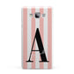 Personalised Pink Striped Initial Samsung Galaxy A7 2015 Case