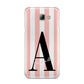 Personalised Pink Striped Initial Samsung Galaxy A8 2016 Case