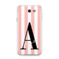 Personalised Pink Striped Initial Samsung Galaxy J7 2017 Case