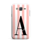 Personalised Pink Striped Initial Samsung Galaxy J7 Case