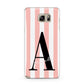 Personalised Pink Striped Initial Samsung Galaxy Note 5 Case
