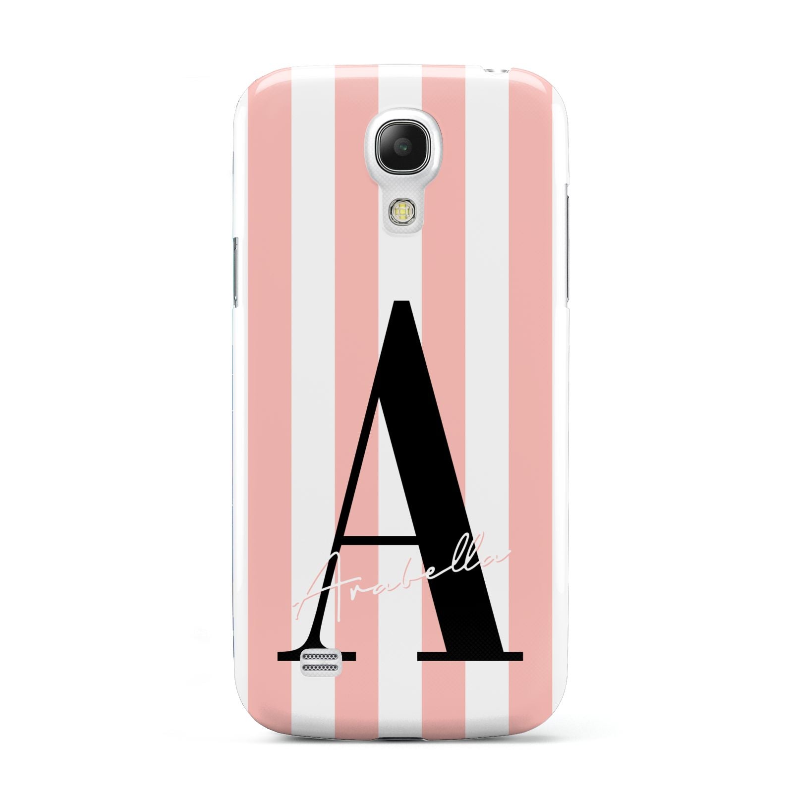 Personalised Pink Striped Initial Samsung Galaxy S4 Mini Case
