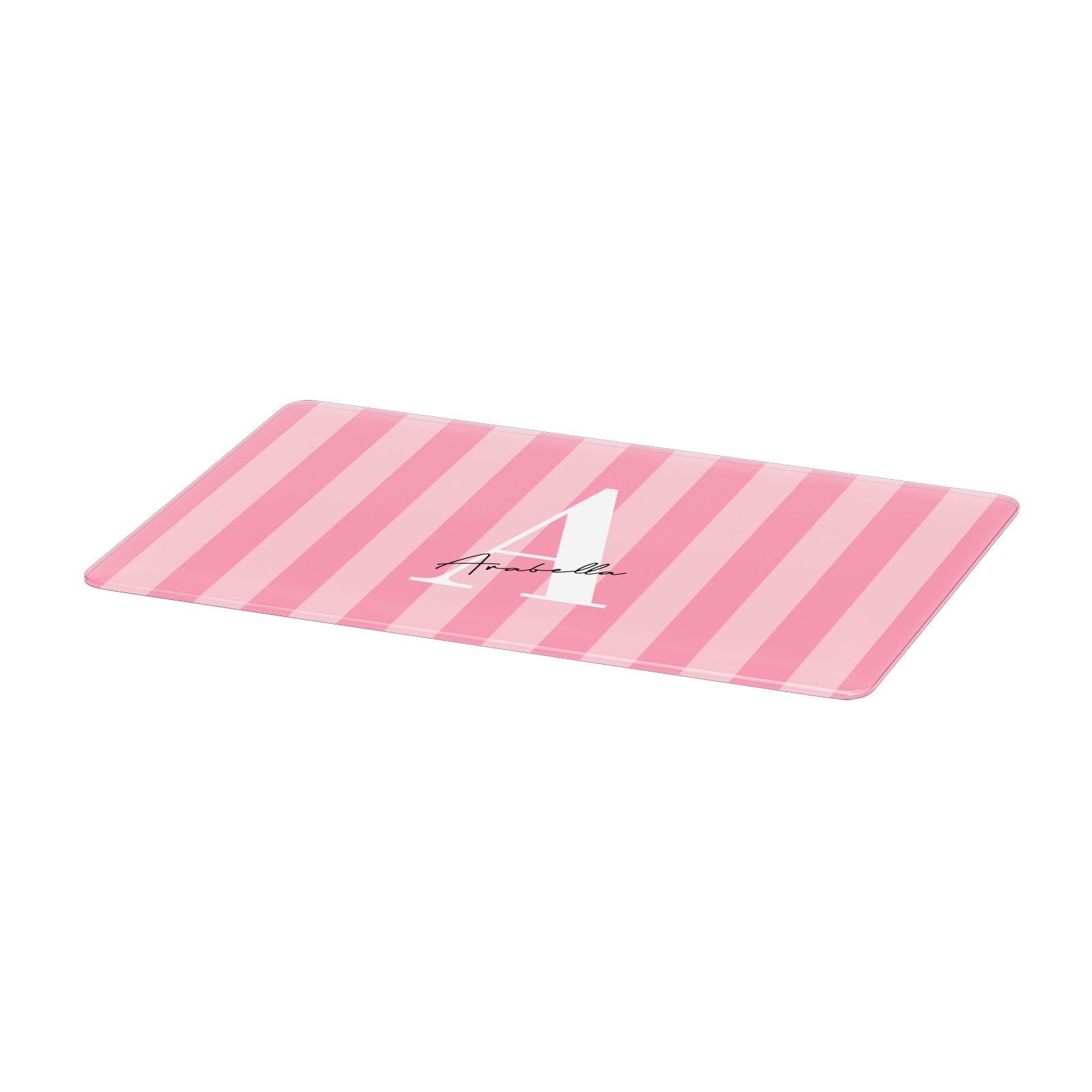 Personalised Pink Stripes Initial Apple MacBook Case Only