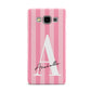 Personalised Pink Stripes Initial Samsung Galaxy A5 Case