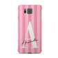 Personalised Pink Stripes Initial Samsung Galaxy Alpha Case
