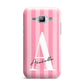 Personalised Pink Stripes Initial Samsung Galaxy J1 2015 Case