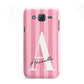 Personalised Pink Stripes Initial Samsung Galaxy J5 Case