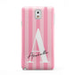 Personalised Pink Stripes Initial Samsung Galaxy Note 3 Case