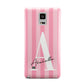 Personalised Pink Stripes Initial Samsung Galaxy Note 4 Case