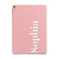 Personalised Pink Text Apple iPad Rose Gold Case