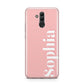 Personalised Pink Text Huawei Mate 20 Lite