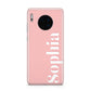 Personalised Pink Text Huawei Mate 30