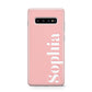 Personalised Pink Text Protective Samsung Galaxy Case
