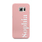 Personalised Pink Text Samsung Galaxy S6 Edge Case