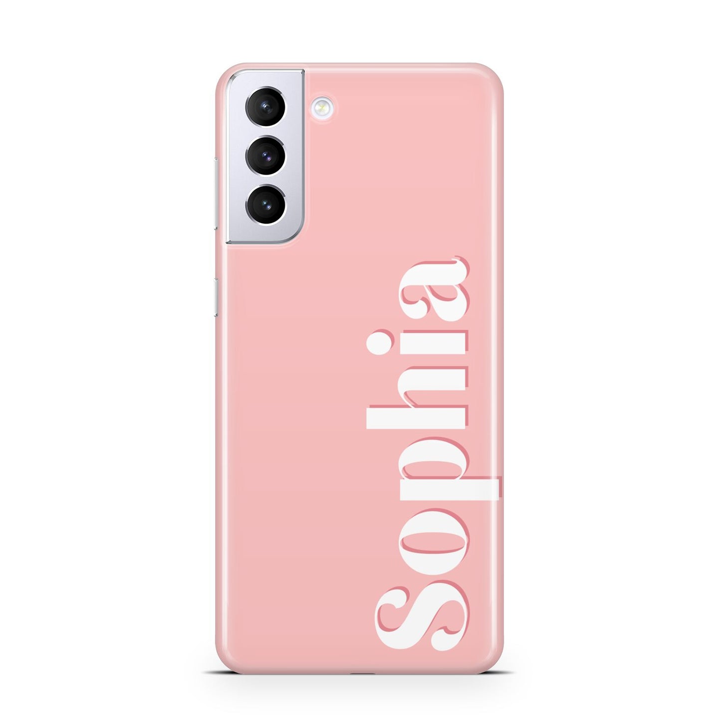 Personalised Pink Text Samsung S21 Plus Phone Case