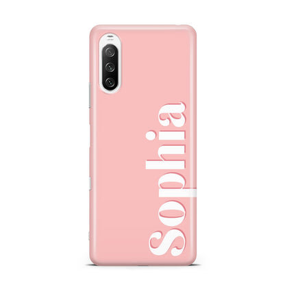 Personalised Pink Text Sony Xperia 10 III Case