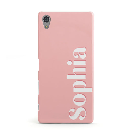 Personalised Pink Text Sony Xperia Case