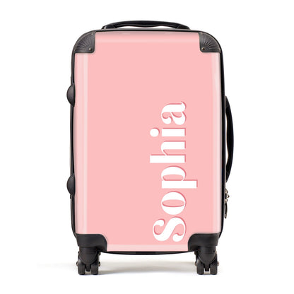 Personalised Pink Text Suitcase