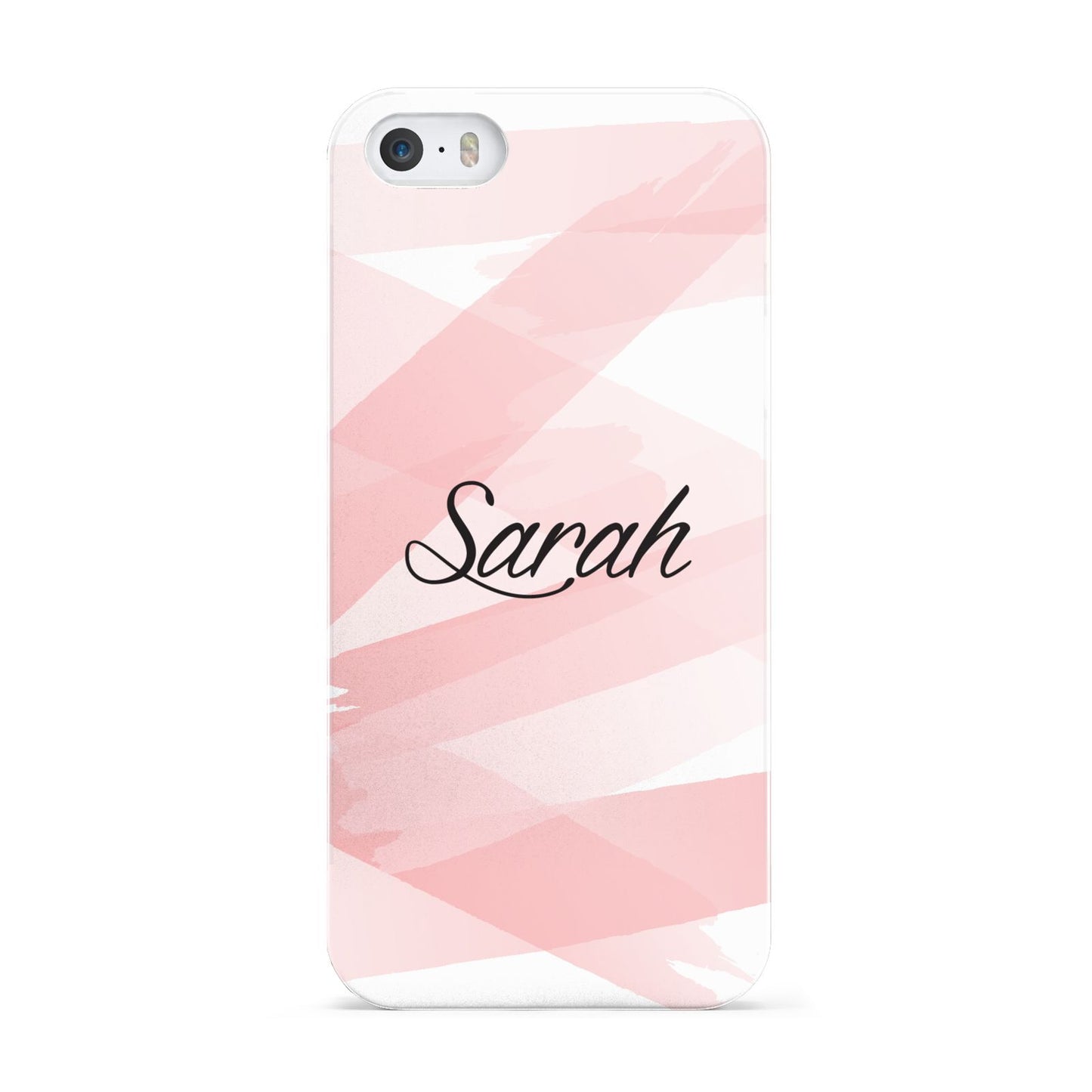 Personalised Pink Watercolour Name Apple iPhone 5 Case