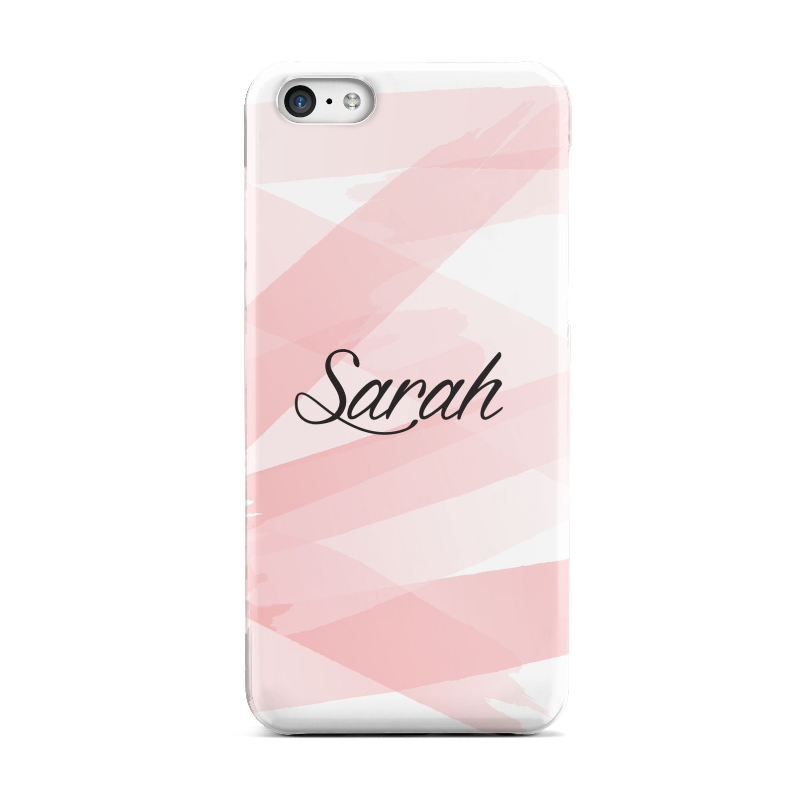 Personalised Pink Watercolour Name Apple iPhone 5c Case