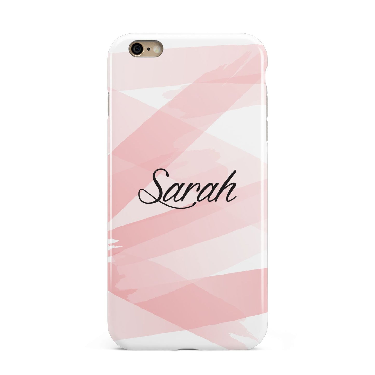 Personalised Pink Watercolour Name Apple iPhone 6 Plus 3D Tough Case