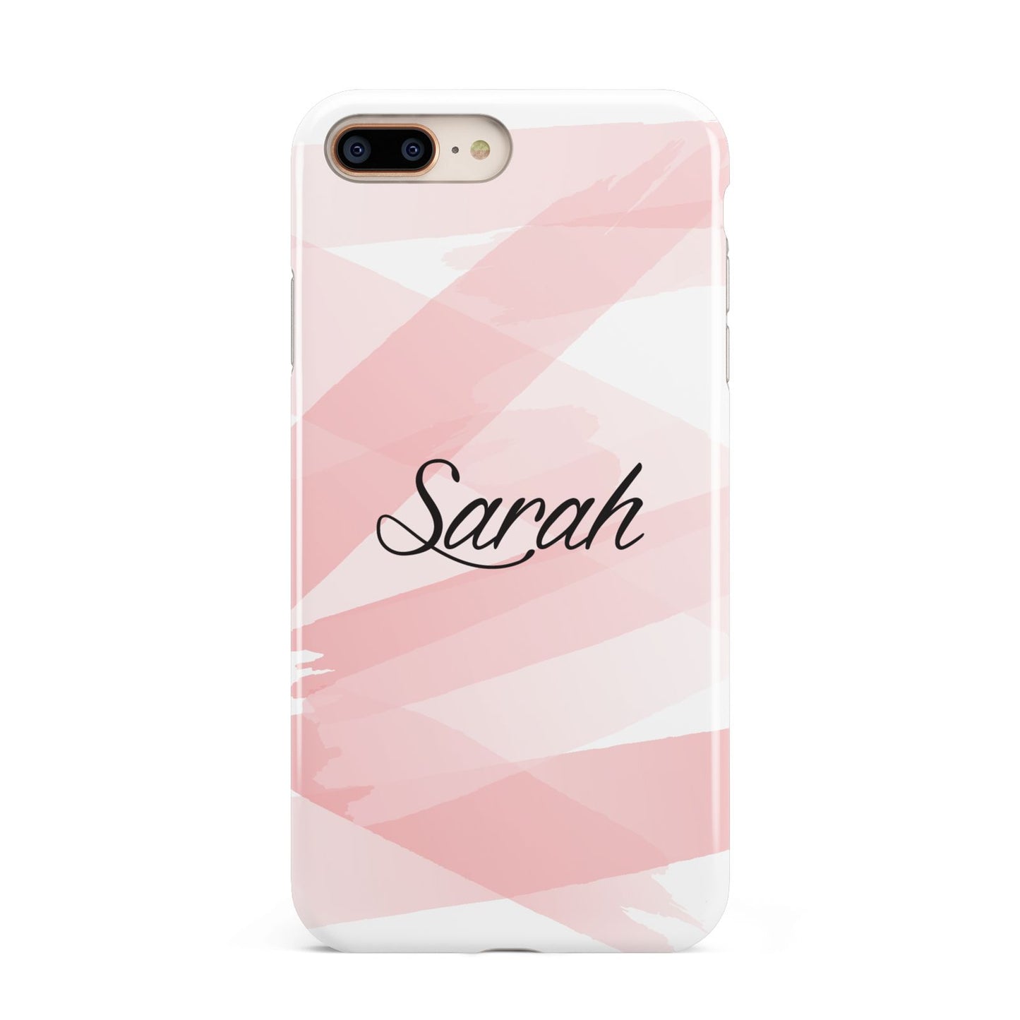 Personalised Pink Watercolour Name Apple iPhone 7 8 Plus 3D Tough Case