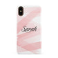 Personalised Pink Watercolour Name Apple iPhone XS 3D Snap Case