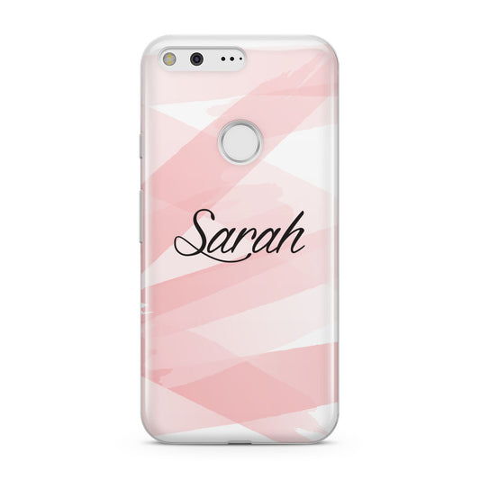 Personalised Pink Watercolour Name Google Pixel Case