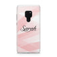 Personalised Pink Watercolour Name Huawei Mate 20 Phone Case