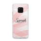 Personalised Pink Watercolour Name Huawei Mate 20 Pro Phone Case