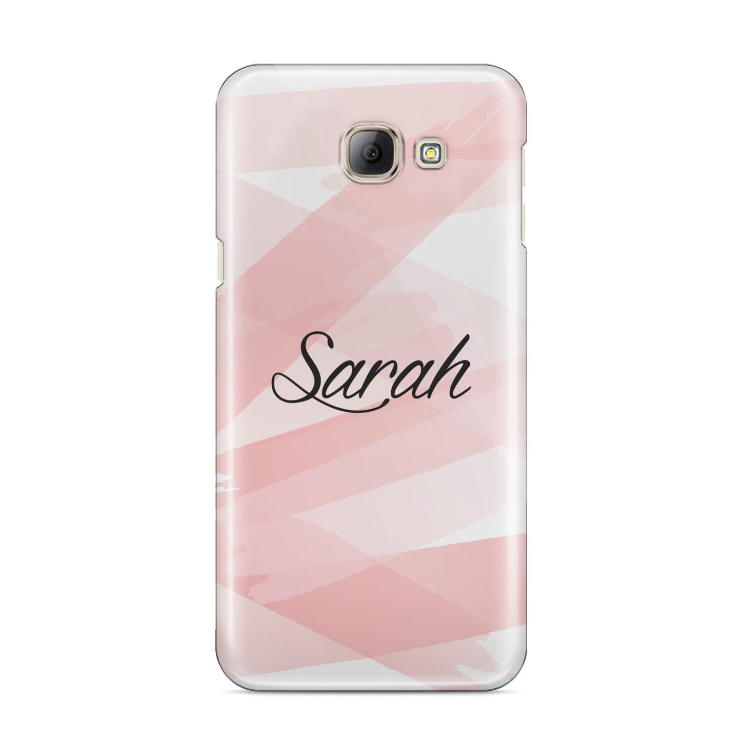 Personalised Pink Watercolour Name Samsung Galaxy A8 2016 Case