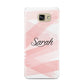 Personalised Pink Watercolour Name Samsung Galaxy A9 2016 Case on gold phone