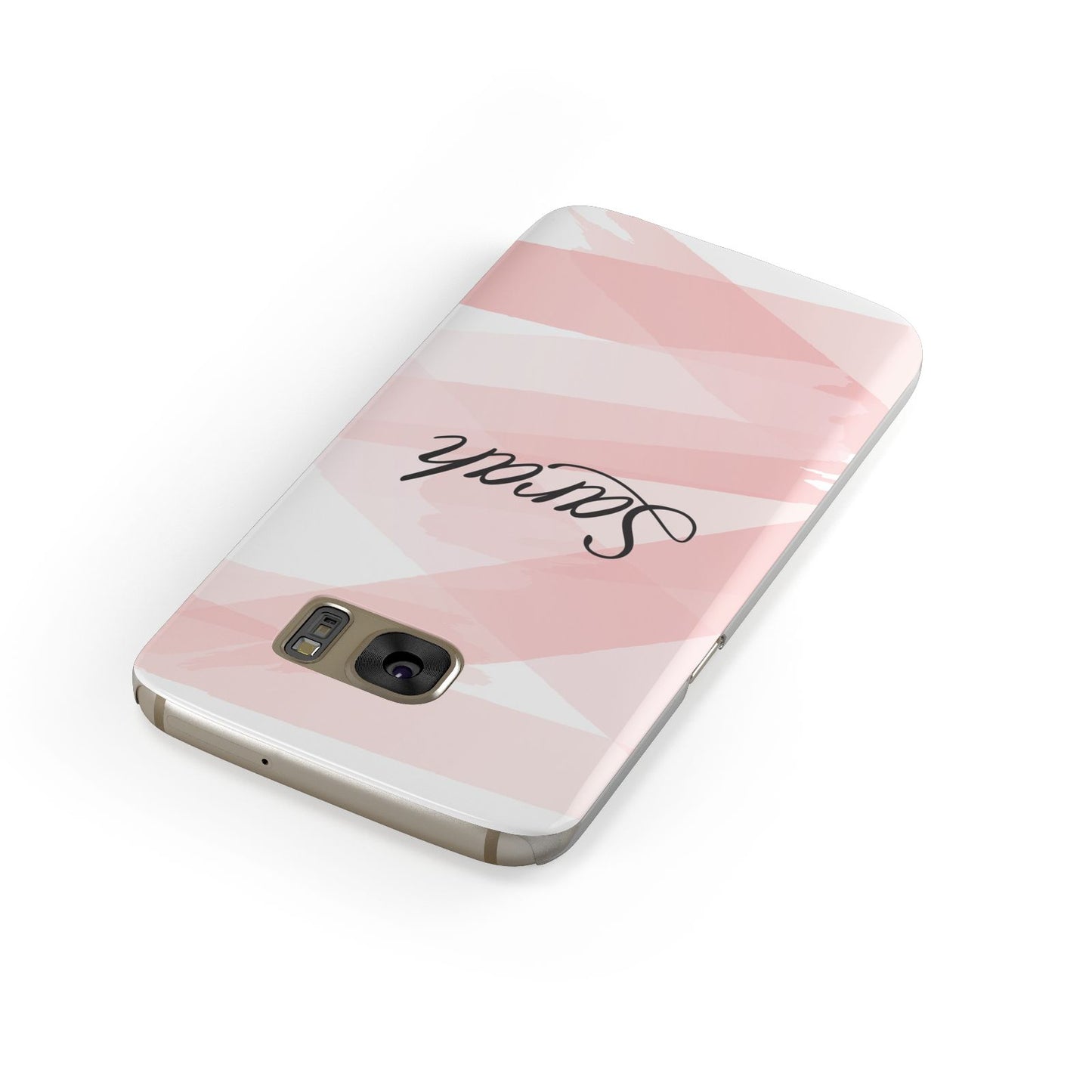 Personalised Pink Watercolour Name Samsung Galaxy Case Front Close Up