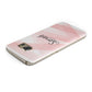 Personalised Pink Watercolour Name Samsung Galaxy Case Top Cutout