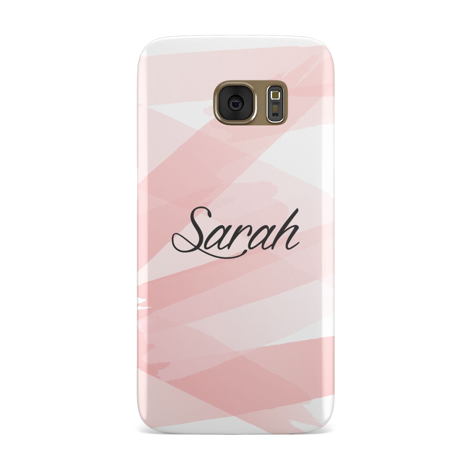 Personalised Pink Watercolour Name Samsung Galaxy Case