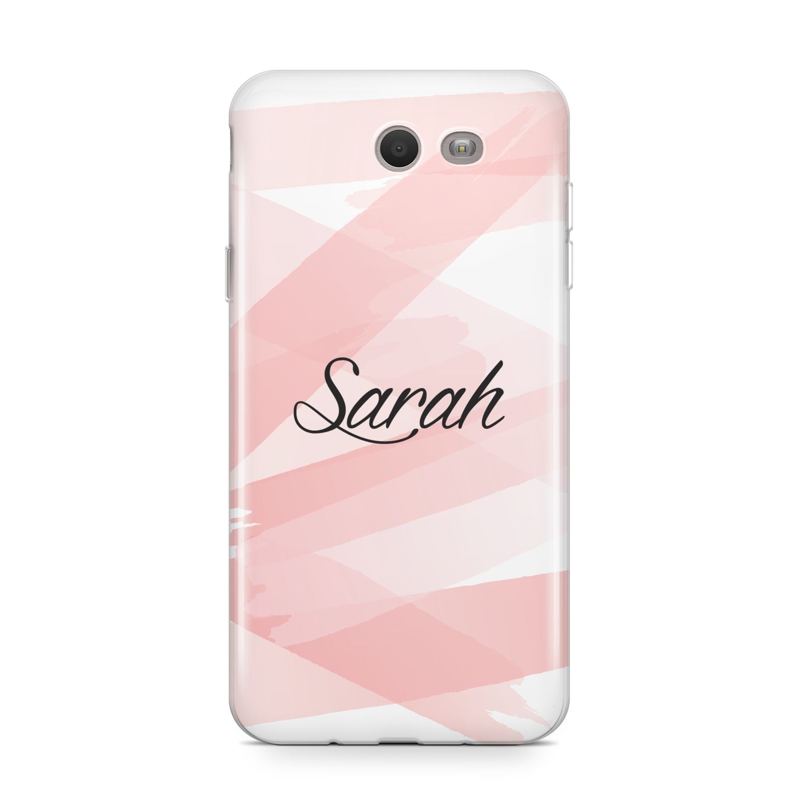 Personalised Pink Watercolour Name Samsung Galaxy J7 2017 Case