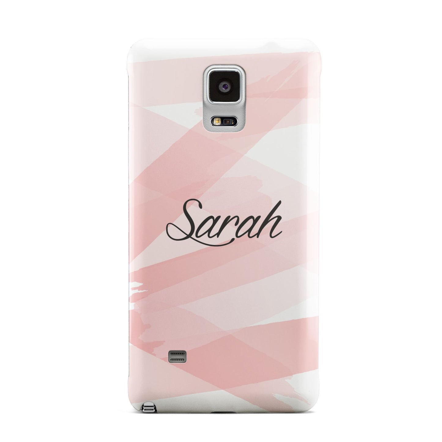 Personalised Pink Watercolour Name Samsung Galaxy Note 4 Case