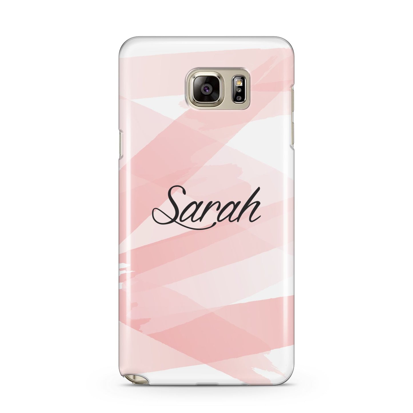Personalised Pink Watercolour Name Samsung Galaxy Note 5 Case