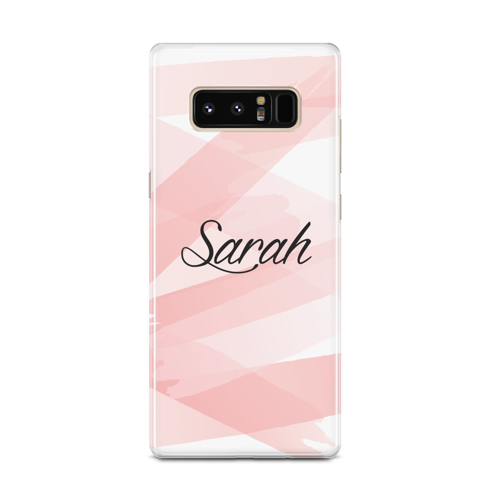 Personalised Pink Watercolour Name Samsung Galaxy Note 8 Case