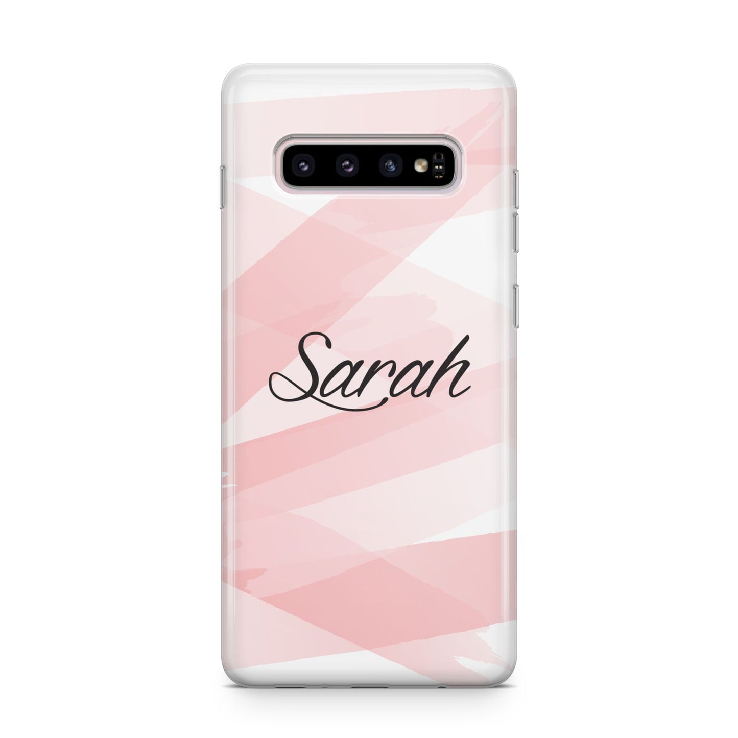 Personalised Pink Watercolour Name Samsung Galaxy S10 Plus Case