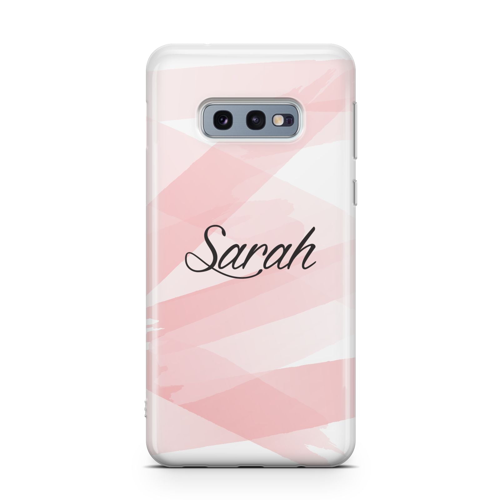 Personalised Pink Watercolour Name Samsung Galaxy S10E Case