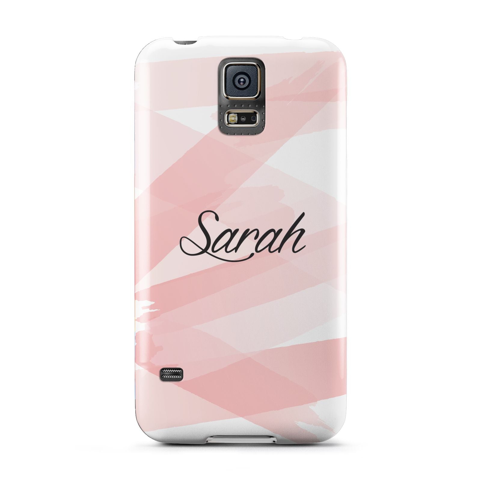 Personalised Pink Watercolour Name Samsung Galaxy S5 Case