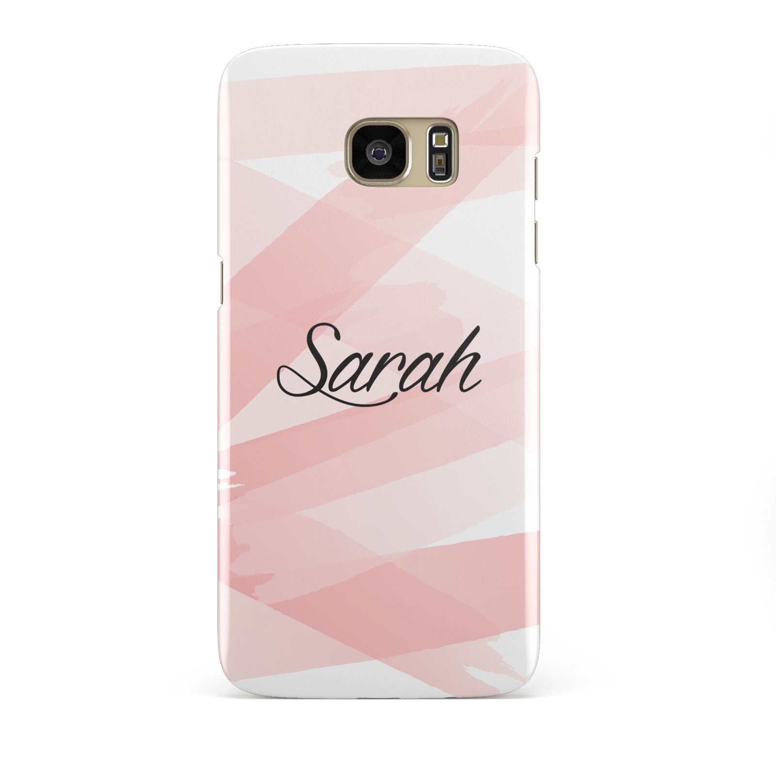Personalised Pink Watercolour Name Samsung Galaxy S7 Edge Case